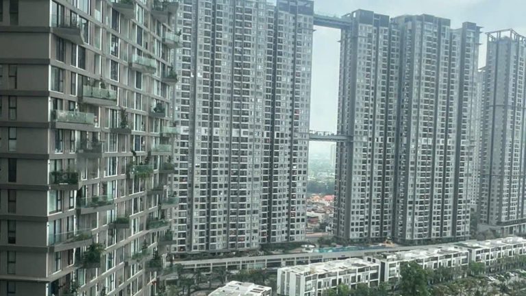 Ecopark Hưng Yên nhìn từ trên cao, các tòa căn hộ và nhà phố